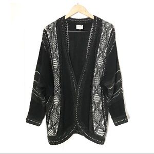 LA Hearts Aztec Open Front Cardigan Sweater